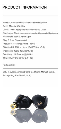 Fones De Ouvido Intra-auriculares Moondrop Chu Ii Hifi Fones