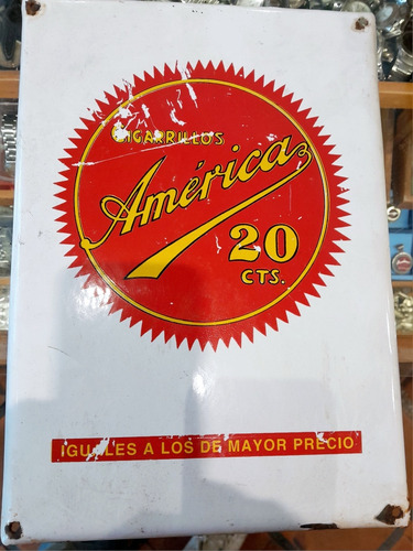 Chapa Enlozada Publicidad Cigarrillos America