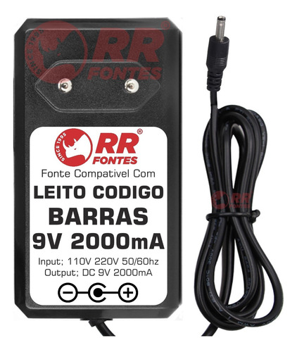 Fonte 9v Para Leitor Fixo De Código De Barras Bematech S3200
