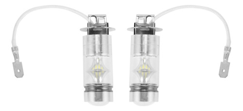 2 Piezas 6000k Blanco Led H3 100w 2323 Par De Faros