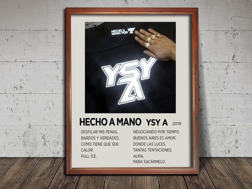 Ysy A Poster Album Hecho A Mano En Cuadro Para Colgar 