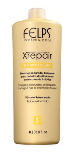 X Repair Bio Molecular Shampoo De 1l - Felps