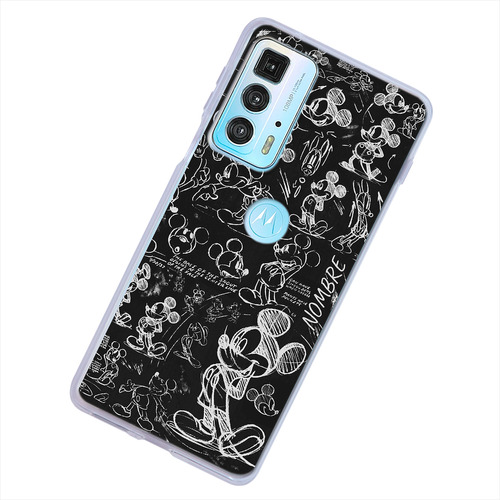 Funda Para Motorola Mickey Mouse Personalizada Tu Nombre