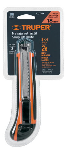 Cutter 6 Pulgadas Grip Navaja De Acero Truper 16977 2 Piezas