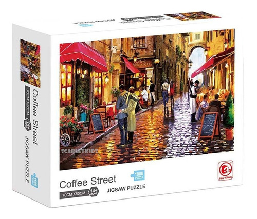 Puzzle Rompecabezas 1000 Piezas Cafe Paseo Hao Xiang Scarlet