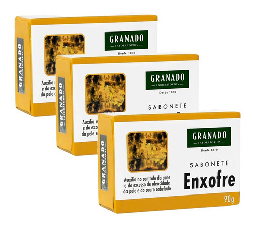 Sabonete Granado Enxofre 90g C/3 Mesma Fábrica Do Phebo