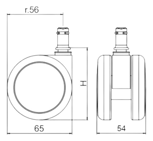 Kit 5 Rodinhas Original Cavaletti, Rodízio Pu 65 Anti-risco