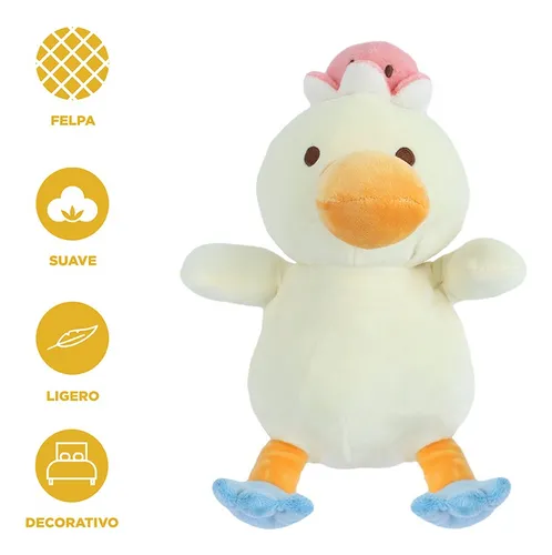 Pel cia Miniso Plush Swimming Duck 21 x 27 5 cm MercadoLivre
