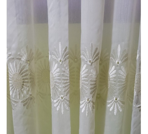 Hermosas Cortinas Dopiovello Beige Bordado En Relieve Listas (Usado)