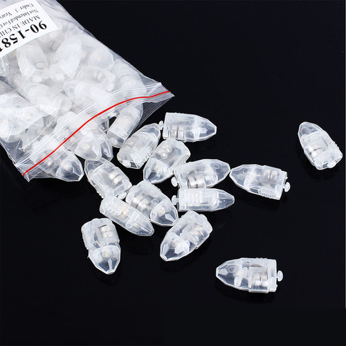 100 Pzs Mini Luces Led Redondas De Globos De Luz De Blanco