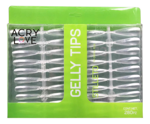 280 Gelly  Tips Stilleto De Acrylove 