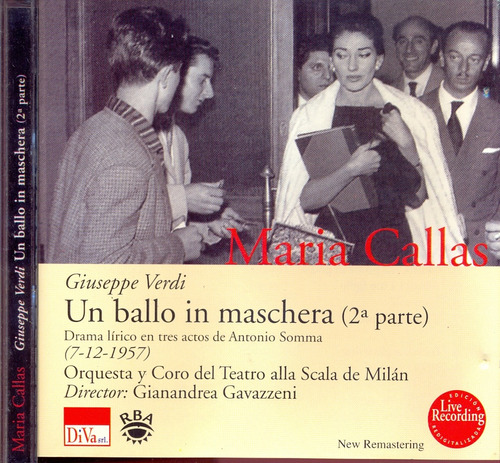 Cd Maria Callas - Un Ballo In Maschera 2a Parte