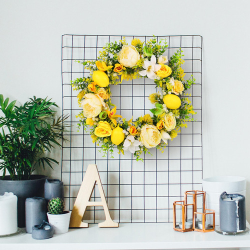 Guirnalda De Peonías Y Artificial De 45cm, Decoración De