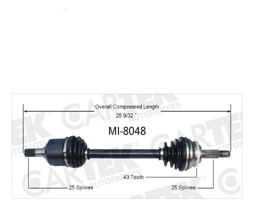 Flecha Delantero Rh Mitsubishi Eclipse L4 1996-1998 Ctk