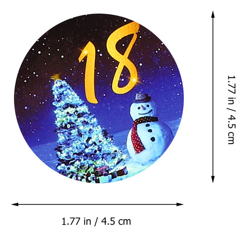 6 Hojas De Pegatinas Decorativas Con Números De Navidad Para