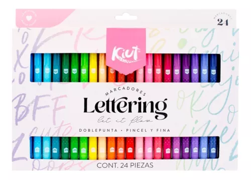 Kit de Lettering Cartilla + Marcadores Punta Pincel X30 By