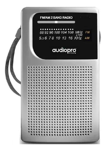 Radio Fm/am Portátil De Bolsillo Audiopro Ap02079 Color Gris