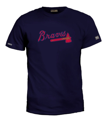 Camiseta 2xl - 3xl Los Bravos De Atlanta Beisbol Hombre Zxb 