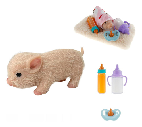 Mini Cerdito Reborn Piggy Doll, Muñeca De Silicona, Estilo D