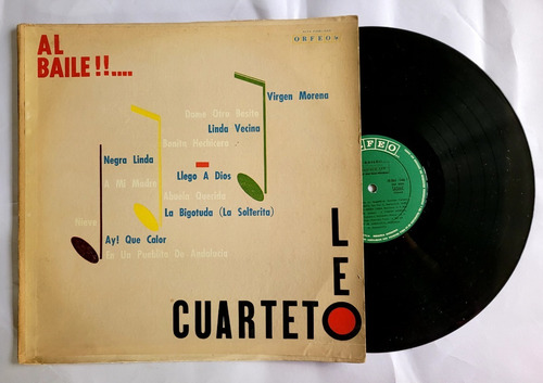 Cuarteto Leo Al Baile Vinilo Lp 1959  No Envio