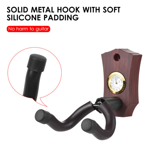 Soporte De Pared Para Guitarra 2 En 1 Con Higrómetro E Instr