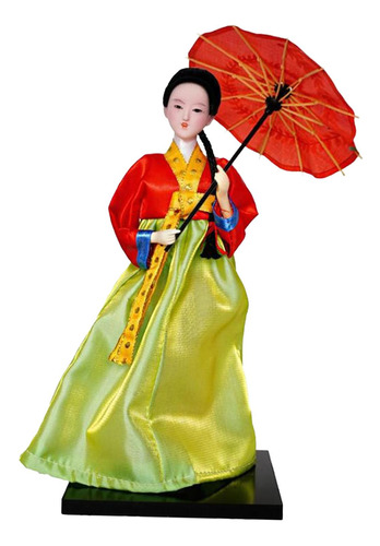Figura De Kimono De Geisha, Muñeca Hanbok Coreana, Mini