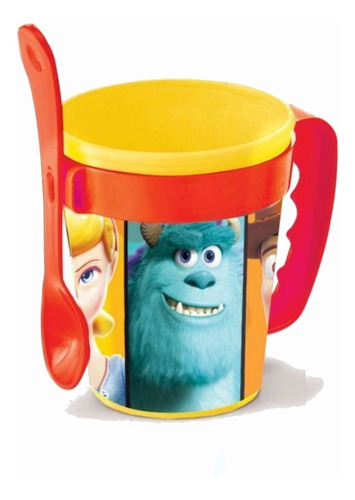 Taza Con Cuchara Disney Pixar Licenciado 