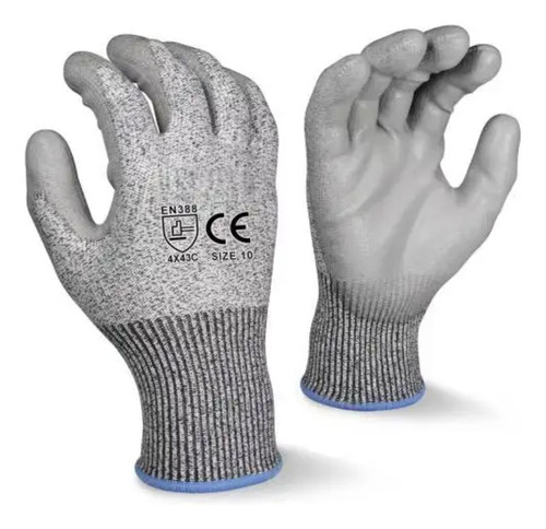 Guantes Seguridad Nitrilo Nivel 5 Anticorte X 12 Unidades