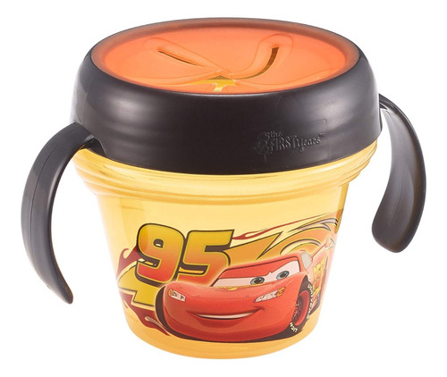 Recipiente Bowl Para Snack The First Years Disney Cars Color Naranja
