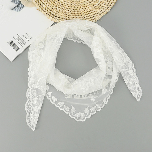 (w) Pañuelo Triangular De Encaje For La Cabeza, Hiyab De Ve