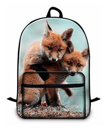 Give Me Bag Generic Fox School Backpack With Laptop Compartm 