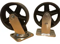 Comprar 4 Rodajas Ruedas Llantas 8x2 Fierro Lisa Fijas Y Giratorias