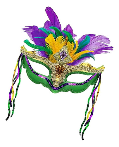 Plumas Lentejuelas Mardi Gras Carnaval Para Mujer Carnaval V