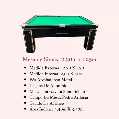 JOGO DE BILHAR DE MESA - SINUCA