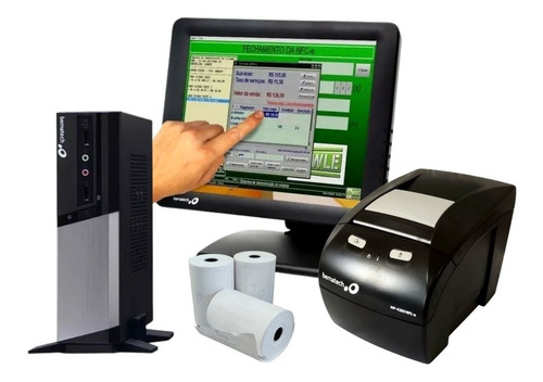 Imagem 1 de 7 de Kit Pdv Bematech Mp4200 Nfc-e+monitor Touch+rc-8400+bobinas