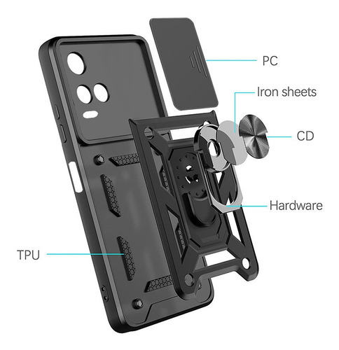 Funda Multifunción Para Oppo Reno 8z Con Película De Cristal