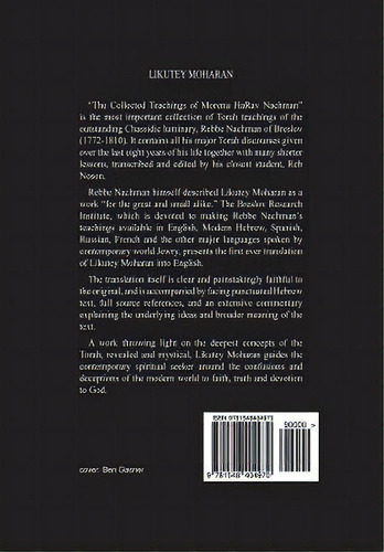 Likutey Moharan. Vol. 8: (lessons 65-72), De Kramer, Chaim. Editorial Createspace, Tapa Blanda En Inglés