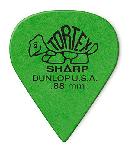 Púas De Guitarra Dunlop Tortex .88mm Verde (72 Uds.)