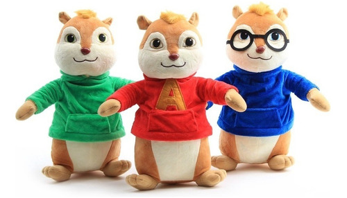 3 Unids/lote Alvin Y Las Ardillas De Peluche Juguetes Kawaii