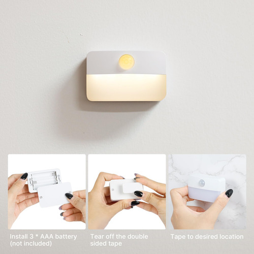 Sensor De Movimento Stair Light Guankai, Pacote Com 8, 40 Lú