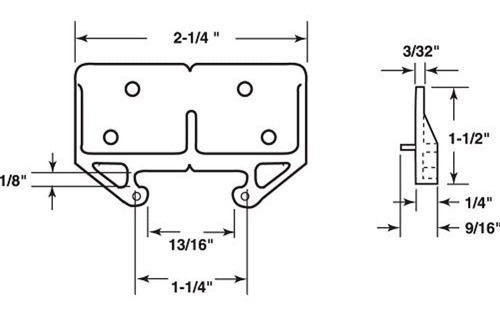 Guias de gavetas e trilhos deslizantes da Prime-line Products R 7130