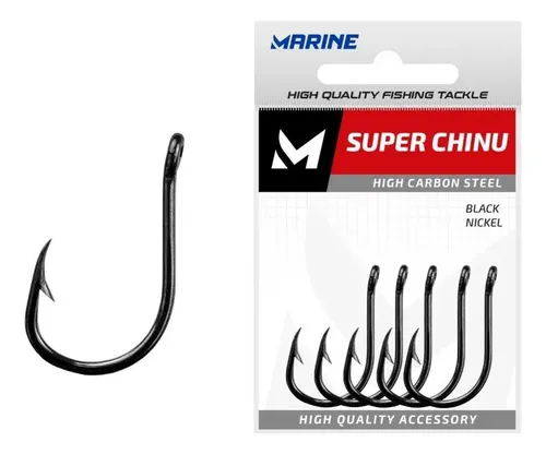 Anzol Pesca Super Chinu 4x Black Marine Sports N-06 - 50 unidades