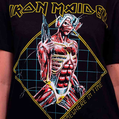Camiseta Nerd Geek Piticas - Iron Maiden Somewhere In Time