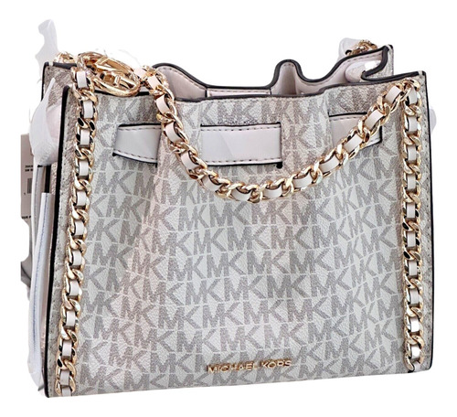 Crossbody Michael Kors Blanco Dorado