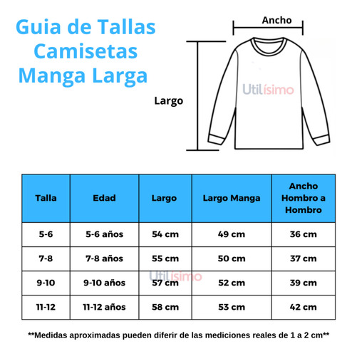 Pack 6 Camisetas Algodón Mnga Larga Polera Niña Primera Capa