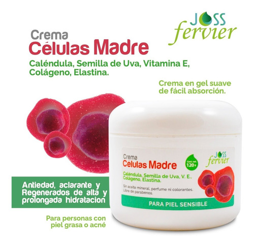 Crema Células Madre Calendula Y Aceite De Semilla De Uva 2x1