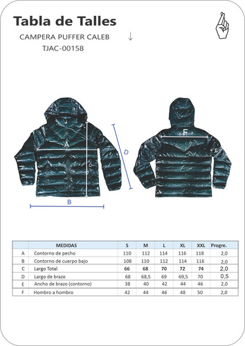 Campera Puffer Hombre Tukson Modelo Caleb - Abrigo Ideal