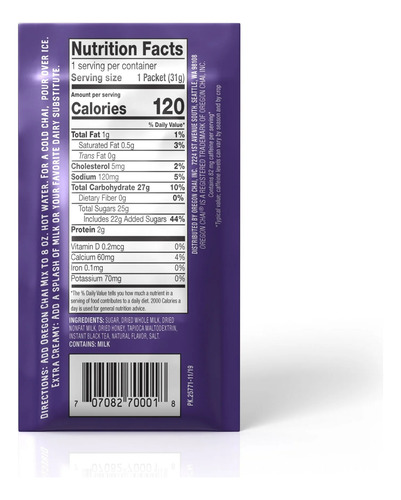 (2 Pack) Oregon Chai, Original Chai Tea Latte