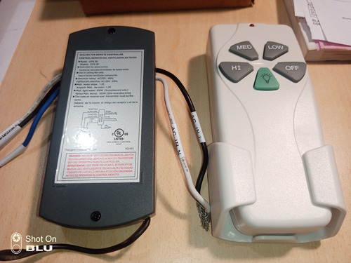 Control Remoto Para Ventilador De Techo 3 Velocidades (Usado)