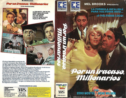 The Producers Vhs Mel Brooks Gene Wilder 1967